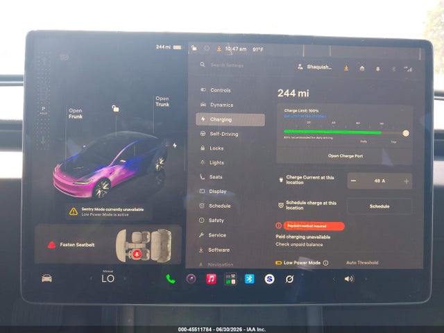2025 Tesla Model 3 Long Range Rear-wheel Drive/standard Rear-wheel Drive მანქანა იყიდება აუქციონზე, vin: 5YJ3E1EA1SF938633, აუქციონის ნომერი: 45511784