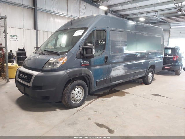 2019 Ram Promaster 3500 Cargo Van High Roof 159 Wb Ext მანქანა იყიდება აუქციონზე, vin: 3C6URVJG8KE553707, აუქციონის ნომერი: 45511833