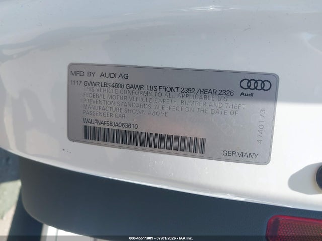Audi A5 2.0t Premium 2018 WAUPNAF58JA063610 Image 9
