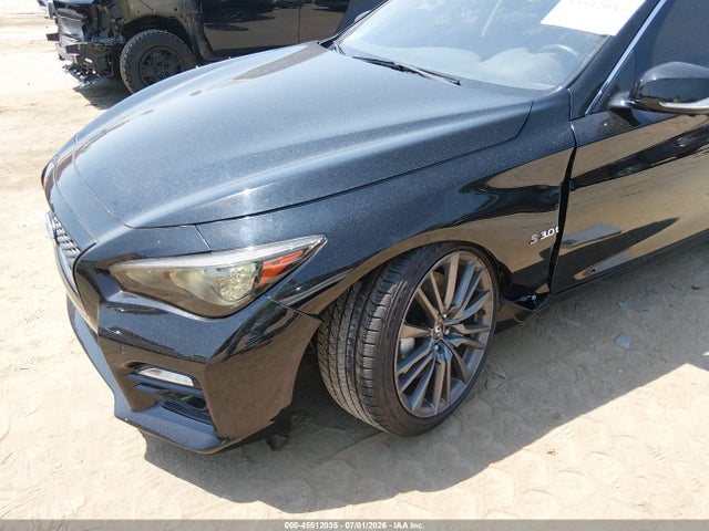 2016 Infiniti Q50 3.0t Red Sport 400 მანქანა იყიდება აუქციონზე, vin: JN1FV7AR8GM450745, აუქციონის ნომერი: 45512035