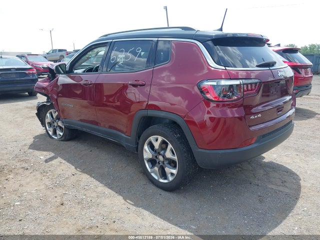 45512189 :رقم المزاد ، 3C4NJDCBXLT246259 vin ، 2020 Jeep Compass Limited 4x4 مزاد بيع