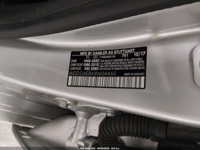 45512202 :رقم المزاد ، WDDSJ4EB4JN604460 vin ، 2018 Mercedes-benz Cla 250 مزاد بيع
