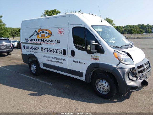 45512249 :رقم المزاد ، 3C6TRVBG7HE531099 vin ، 2017 Ram Promaster 1500 High Roof 136 Wb مزاد بيع