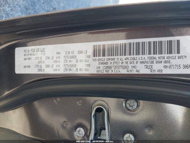 Продажа на аукционе авто 2015 Ram 1500 Express, vin: 1C6RR6FT2FS779343, номер лота: 45512345