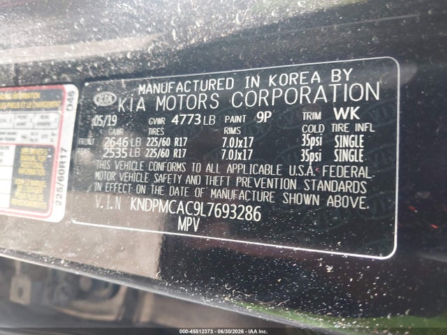 Продаж на аукціоні авто 2020 Kia Sportage Lx, vin: KNDPMCAC9L7693286, номер лоту: 45512373