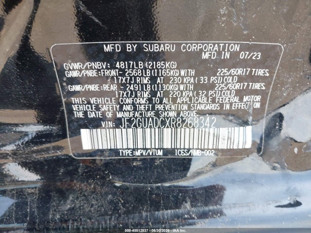 Subaru Crosstrek Premium 2024 JF2GUADCXR8268342 Image 9