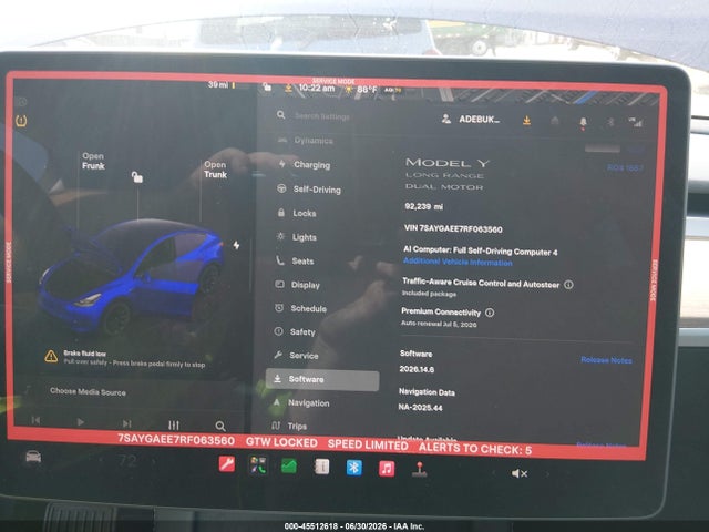 Продажа на аукционе авто 2024 Tesla Model Y Long Range Dual Motor All-wheel Drive, vin: 7SAYGAEE7RF063560, номер лота: 45512618