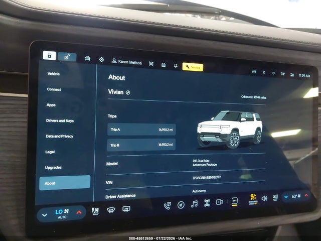 Aukcja sprzedaży 2025 Rivian R1s, vin: 7PDSGBBA8SN062797, numer aukcji: 45512659
