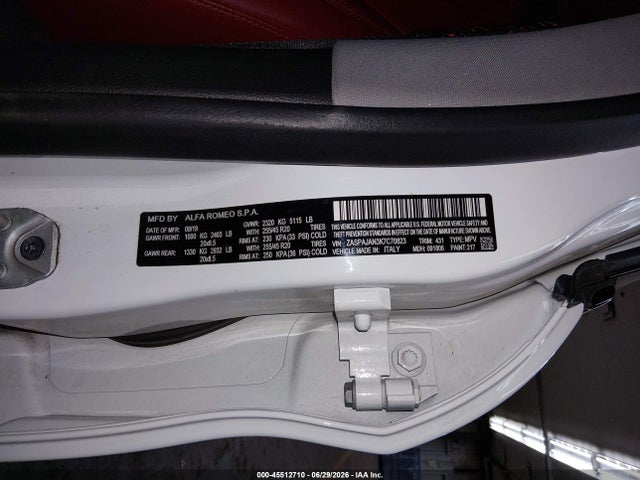 ZASPAJAN3K7C70823 Alfa Romeo Stelvio Rwd