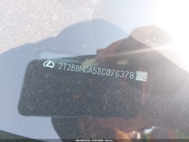 45512732 :رقم المزاد ، 2T2BBMCA5SC076378 vin ، 2025 Lexus Rx 350h Premium مزاد بيع