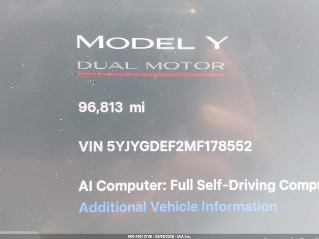 Tesla Model Y Performance Dual Motor All-wheel Drive 2021 5YJYGDEF2MF178552 Image 15