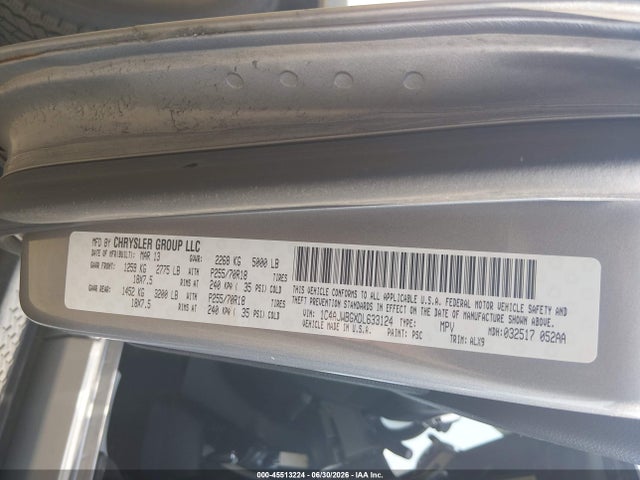 Продаж на аукціоні авто 2013 Jeep Wrangler Sahara, vin: 1C4AJWBGXDL633124, номер лоту: 45513224