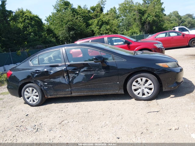 2012 Honda Civic Lx მანქანა იყიდება აუქციონზე, vin: 2HGFB2F59CH600178, აუქციონის ნომერი: 45513248