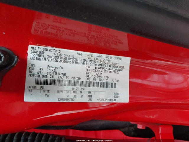 1FADP3K28HL268467 Ford FOCUS SE
