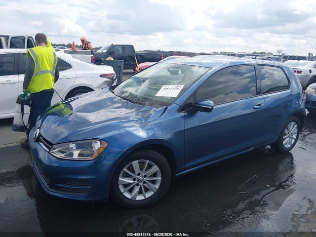 2015 Volkswagen Golf Tsi S 2-door მანქანა იყიდება აუქციონზე, vin: 3VW917AUXFM067528, აუქციონის ნომერი: 45513338
