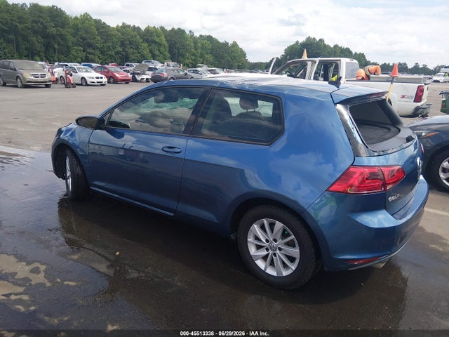 2015 Volkswagen Golf Tsi S 2-door მანქანა იყიდება აუქციონზე, vin: 3VW917AUXFM067528, აუქციონის ნომერი: 45513338