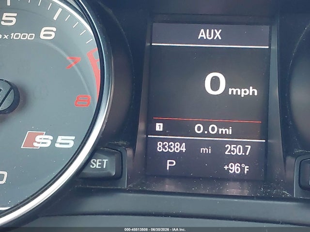 2011 Audi S5 3.0 Premium Plus მანქანა იყიდება აუქციონზე, vin: WAUCGAFH5BN005810, აუქციონის ნომერი: 45513508