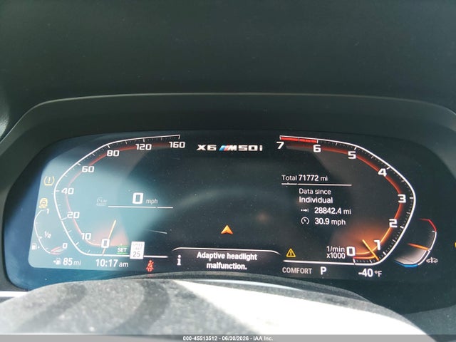 Продаж на аукціоні авто 2020 Bmw X6 M50i, vin: 5UXCY8C07LLE40320, номер лоту: 45513512