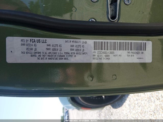2C3CDXBG6LH136691 Dodge Charger Sxt Rwd