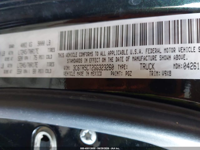 3C6TR5CT2GG323260 RAM 2500 Tradesman