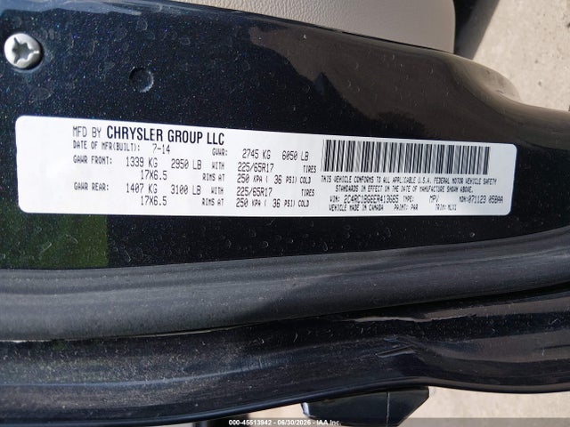 45513942 :رقم المزاد ، 2C4RC1BG6ER413665 vin ، 2014 Chrysler Town & Country Touring مزاد بيع