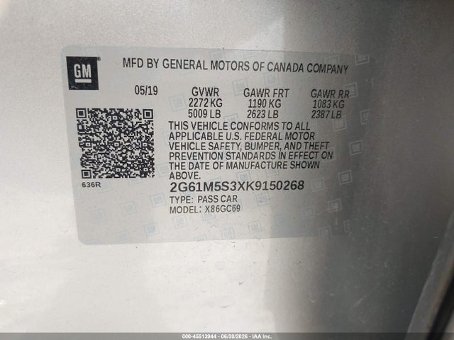 Продажа на аукционе авто 2019 Cadillac Xts Luxury, vin: 2G61M5S3XK9150268, номер лота: 45513944