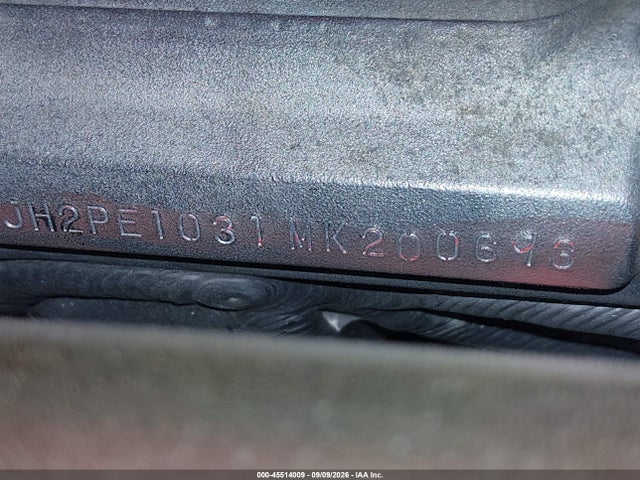 Aukcja sprzedaży 2021 Honda Crf450 Rx, vin: JH2PE1031MK200693, numer aukcji: 45514009