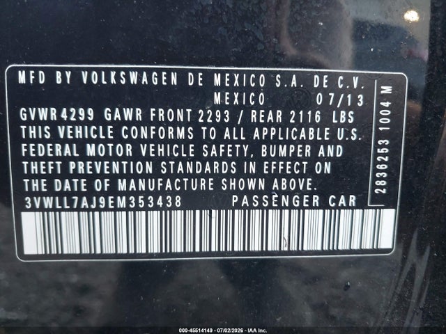 Volkswagen Jetta 2.0l Tdi 2014 3VWLL7AJ9EM353438 Image 9