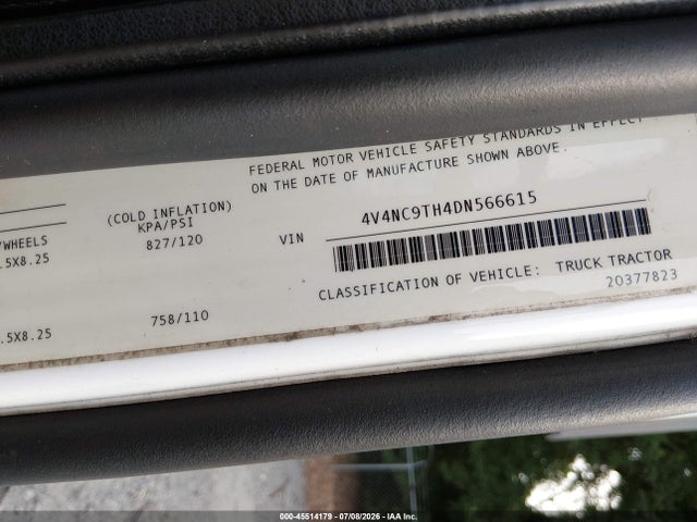 Продаж на аукціоні авто 2013 Volvo Vn Vnl, vin: 4V4NC9TH4DN566615, номер лоту: 45514179