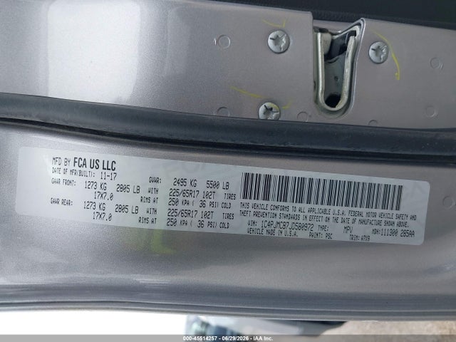 1C4PJMCB7JD580972 Jeep Cherokee Latitude 4x4
