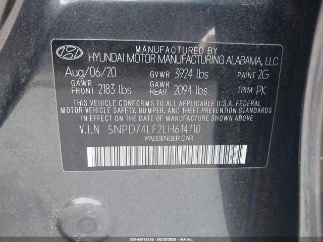 Hyundai ELANTRA SE 2020 5NPD74LF2LH614110 Image 9