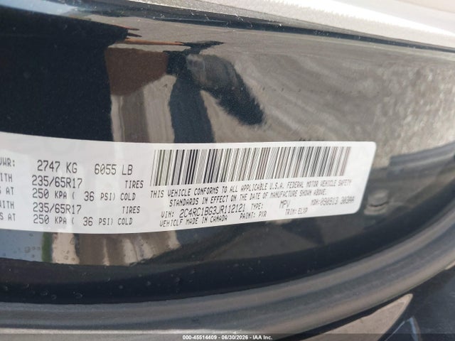 2018 Chrysler Pacifica Touring L მანქანა იყიდება აუქციონზე, vin: 2C4RC1BG3JR112121, აუქციონის ნომერი: 45514409