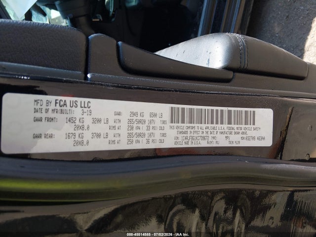 Продаж на аукціоні авто 2019 Jeep Grand Cherokee Limited X 4x4, vin: 1C4RJFBG1KC739672, номер лоту: 45514585