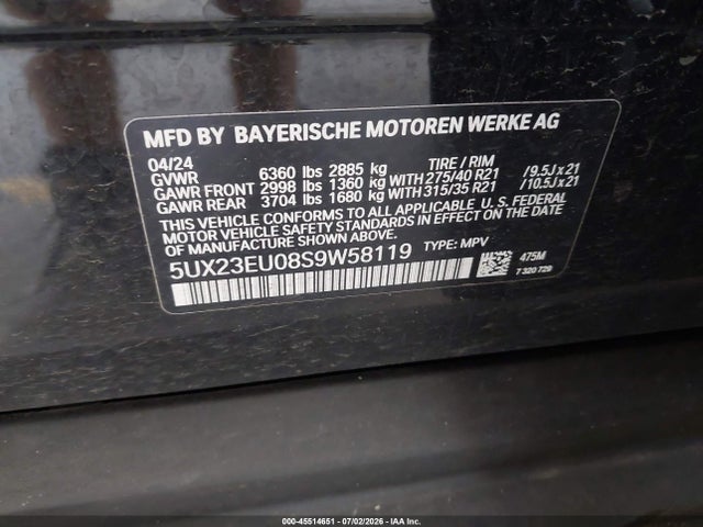 5UX23EU08S9W58119 BMW X5 Xdrive40i