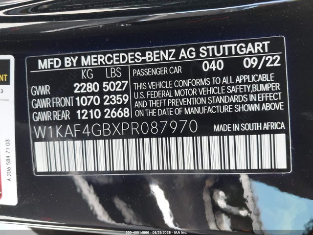 W1KAF4GBXPR087970 Mercedes-Benz C 300 Sedan