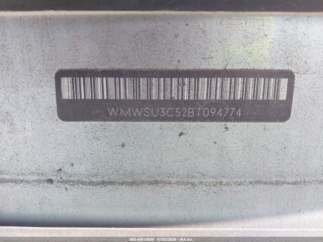 45514899 :رقم المزاد ، WMWSU3C52BT094774 vin ، 2011 Mini Cooper مزاد بيع