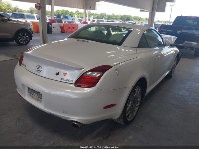 45514922 :رقم المزاد ، JTHFN45Y889019595 vin ، 2008 Lexus Sc 430 مزاد بيع