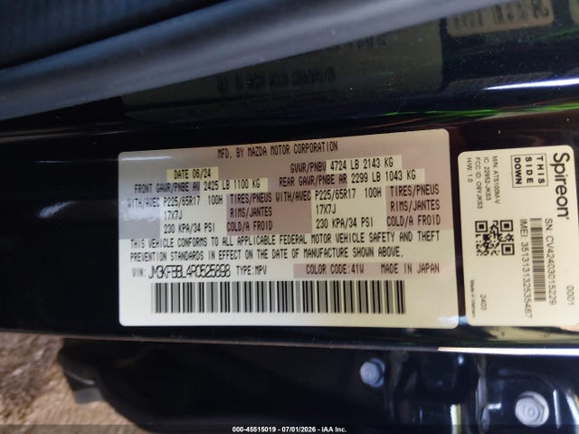 JM3KFBBL4R0525898 Mazda Cx-5 2.5 S Select
