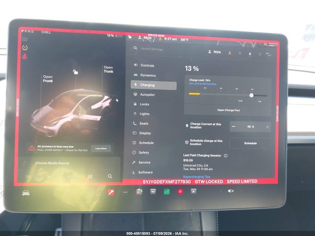 Aukcja sprzedaży 2021 Tesla Model Y Performance Dual Motor All-wheel Drive, vin: 5YJYGDEFXMF277930, numer aukcji: 45515093