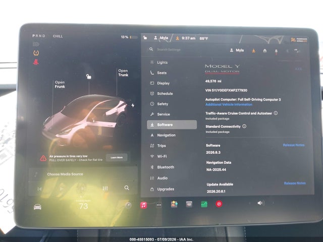 Aukcja sprzedaży 2021 Tesla Model Y Performance Dual Motor All-wheel Drive, vin: 5YJYGDEFXMF277930, numer aukcji: 45515093