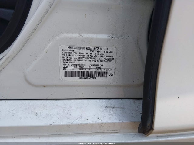Продажа на аукционе авто 2017 Infiniti Q50 3.0t Premium, vin: JN1EV7AR5HM830204, номер лота: 45515122