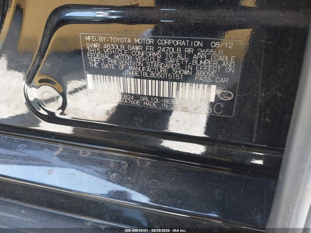 Продаж на аукціоні авто 2013 Lexus Gs 350, vin: JTHBE1BL8D5015151, номер лоту: 45515151