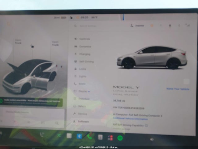 Продажа на аукционе авто 2026 Tesla Model Y All-wheel Drive/long Range Launch Series/premium All-wheel Drive, vin: 7SAYGDEE4TA393209, номер лота: 45515280