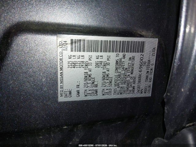 Продаж на аукціоні авто 2024 Nissan Rogue Sv Intelligent Awd, vin: 5N1BT3BB8RC696002, номер лоту: 45515295