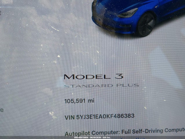 Tesla Model 3 Long Range/mid Range/standard Range/standard Range Plus 2019 5YJ3E1EA0KF486383 Image 14