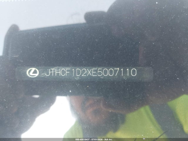 45515437 :رقم المزاد ، JTHCF1D2XE5007110 vin ، 2014 Lexus Is 250 مزاد بيع