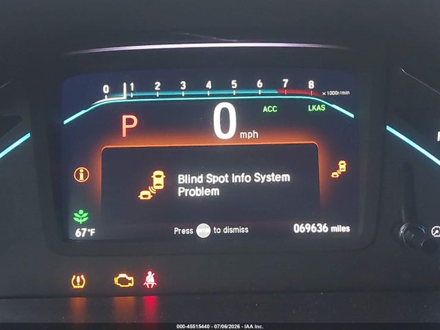 2019 Honda Odyssey Ex-l მანქანა იყიდება აუქციონზე, vin: 5FNRL6H74KB087103, აუქციონის ნომერი: 45515440
