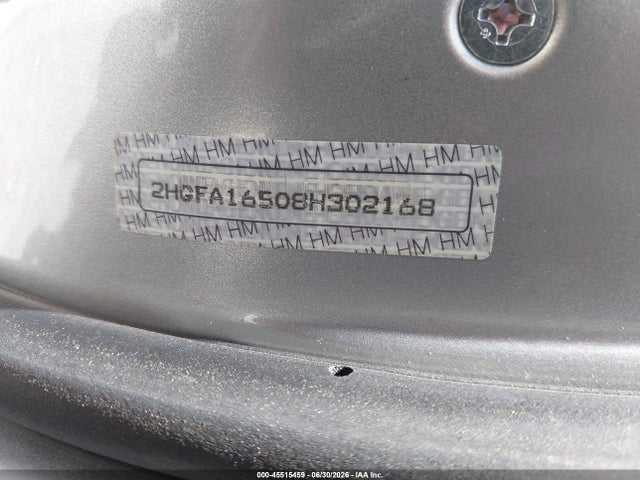 Auction sale of the 2008 Honda Civic Lx, vin: 2HGFA16508H302168, lot number: 45515459