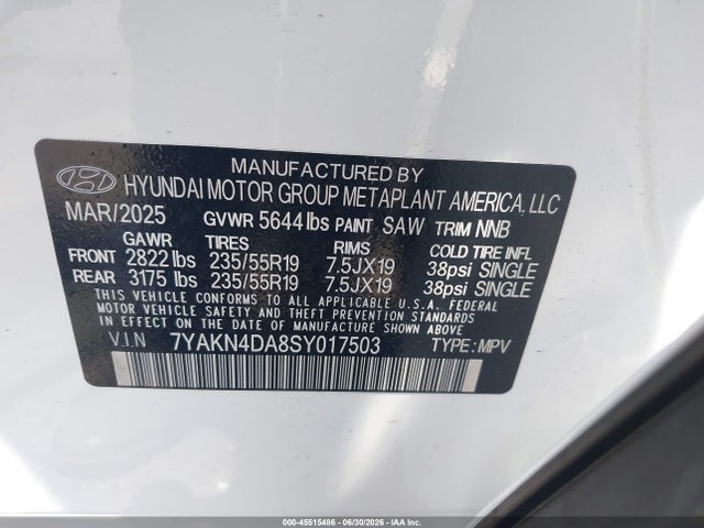 Hyundai Ioniq 5 Sel 2025 7YAKN4DA8SY017503 Image 9