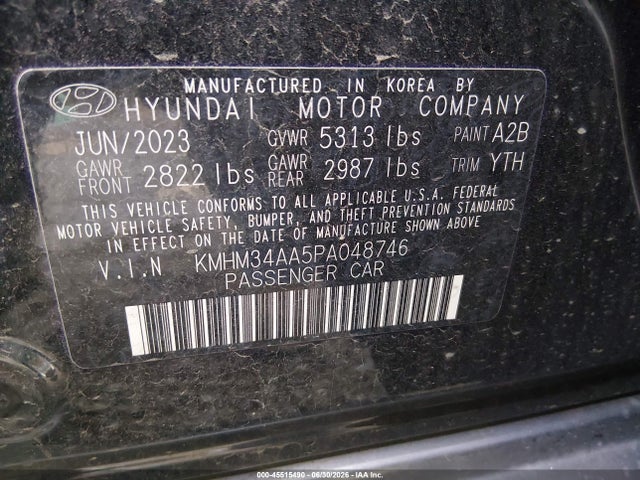 KMHM34AA5PA048746 Hyundai Ioniq 6 Sel